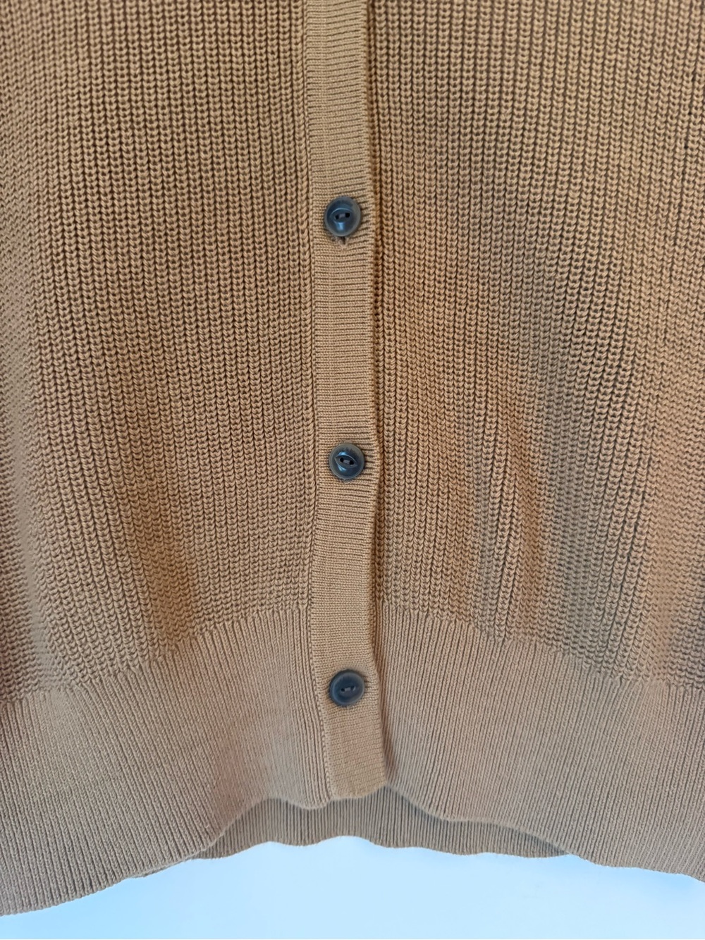 rag & bone Short-Sleeve Camel Knit Cardigan - Picture 4 of 5